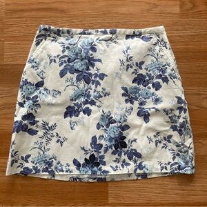 The Limited Blue and White Mini Pencil Skirt